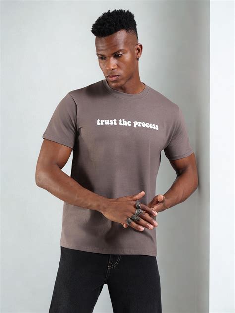 Grey Regular Fit Tshirt - “Trust the Process” – HangerLoop