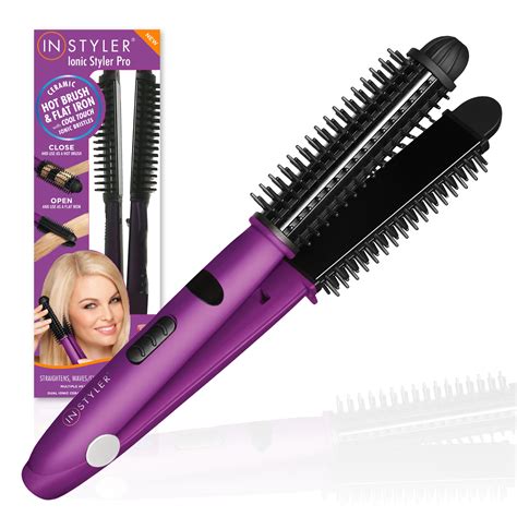 InStyler Ionic Pro Hair Straightener Ceramic Flat Iron Hair Dryer Brush ...