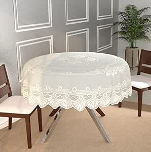 Buy BIGGER FISH 40 Inch Round Table Cover Poly Cotton Floral Elegant ...