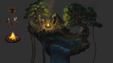 Floating Island Level Design 的图像结果