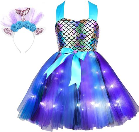 Dormstop Girls LED Light Up Mermaid Princess Costume India | Ubuy