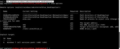 Exploitation of EternalBlue DoublePulsar [Windows 7 – 64bit] with ...
