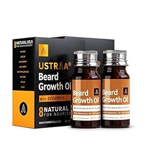 Ustraa Beard Growth Oil - 2 x 35ml - More Beard Growth, With Redensyl ...