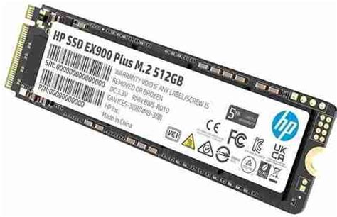 HP EX900 Plus NVMe Gen3.0 x 4.0 PCIe 3D NAND M.2 512 GB Laptop, Desktop ...