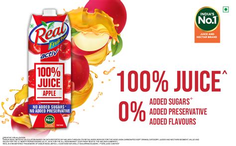 Dabur Fruit Juice Combo : 100% Apple Juice - 1L + Orange Fruit Drink ...