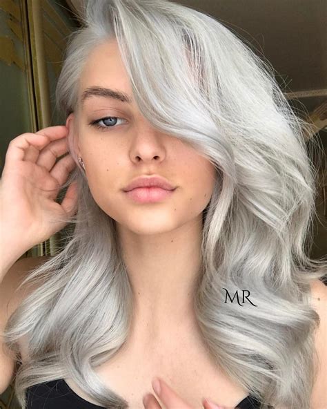 Icy Silver Hair Transformation is 2017’s Coolest Trend Purple Grey Hair ...
