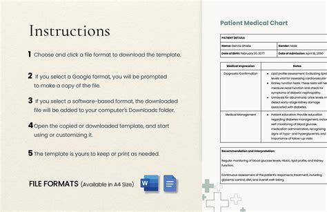 Medical Chart For Clinic in Illustrator, PDF, Word, Google Docs ...