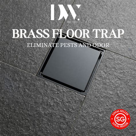 [SG Seller] 10Cm/15Cm Tiles Insert Floor Trap Brass Finishing Anti-Pest ...