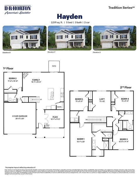 Floor Plan in East Ridge | Ayden, | D.R. Horton