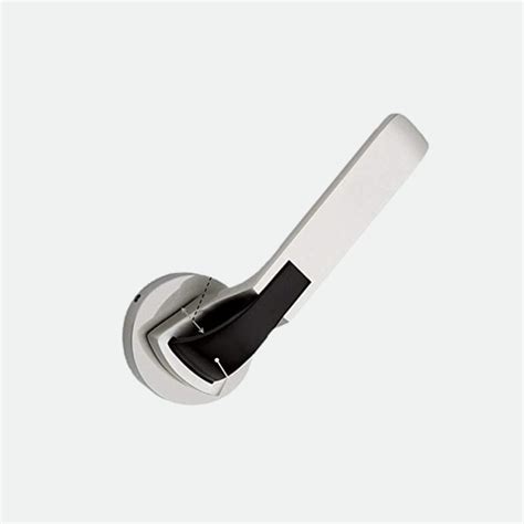 Mortise Rose Door Handle Set with Lock Body, Satin Black Finish, 10 In ...