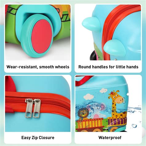 Buy emissary Ride on Suitcase for Kids, 17” Kids Ride On Luggage for ...