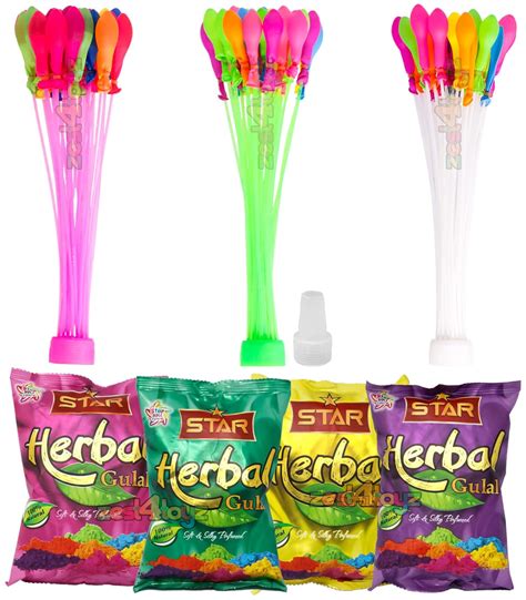 Buy Zest 4 Toyz Holi Magic Water Balloons Pack for Kids with 4 Holi ...