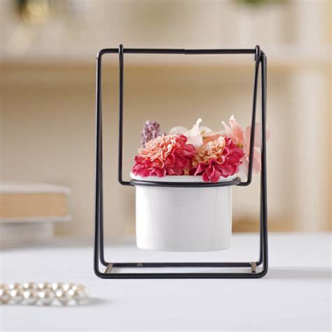 Triangular Ceramic Wall Hanging Planter Medium | Nestasia