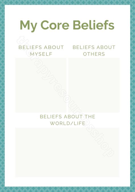 Core Beliefs Worksheet Pdf – Alles, was Sie über Formulare in ...