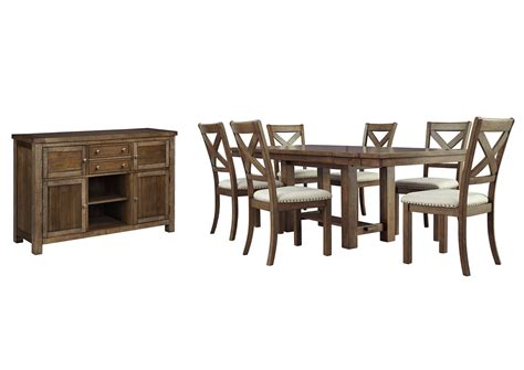 Moriville Dining Table and 6 Chairs with Storage Set