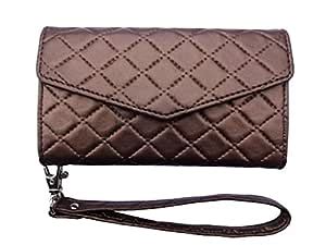 ATV PU Leather DARK GOLDEN ROD COLOR Pouch Case Flip Cover For LG X5 ...