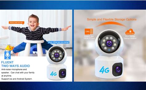 Buy Maizic Smarthome 4G Sim Based Two Lens/Two Screen View Indoor CCTV ...