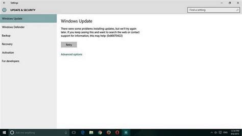 Image result for Error Code 0X80070422 .Net 3.5