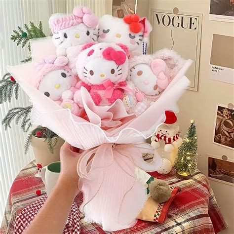 Sanrio Bouquet Hello Kitty Flower Melody Plush Bouquet Christmas Gift ...