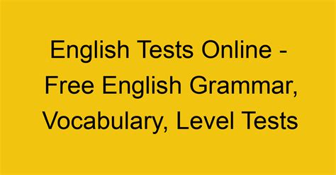 Image result for English Grammar Level Test