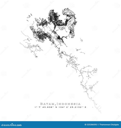 Batam,Indonesia,accurate Map, Detail Streets Roads Map Stock Vector - Illustration of indonesia ...