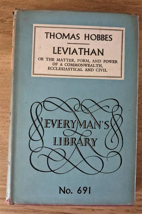 LEVIATHAN by THOMAS HOBBES: Good Hardcover (1957) | Happyfish Books