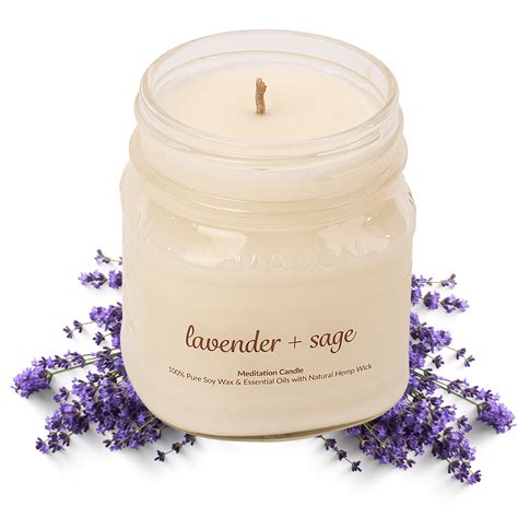Elemental Wellness Shop, Meditation Soy Wax Candle, Sage Lavender ...