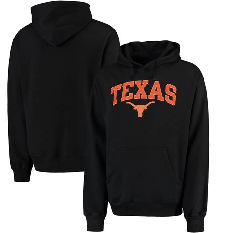 Texas Longhorns Black Arch Applique Pullover Hoodie