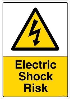Safety Sign Store Electric Shock Risk Emergency Sign Price in India ...