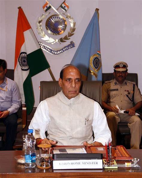 The Union Home Minister Shri Rajnth Singh visiting the Central Reserve ...