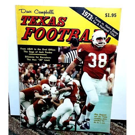 Dave Campbells 1973 Texas Football Magazine Glen Gaspard Vintage 70s - Etsy