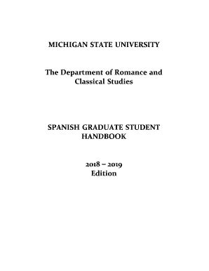 Fillable Online MICHIGAN STATE UNIVERSITY The Department of Romance ...