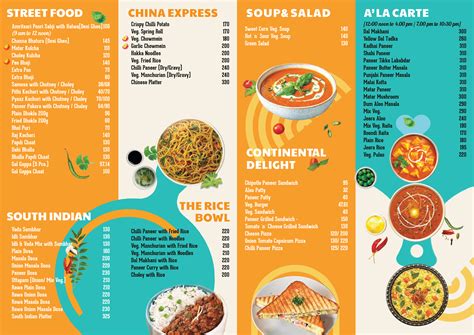 Restaurant Menu – Om Sweets