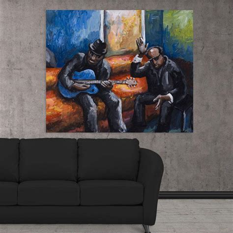Inephos Framed Canvas Painting - Music Connecting People - Humans Theme ...
