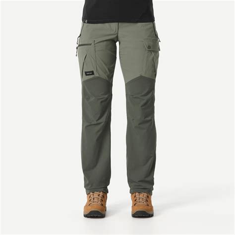 Women’s Hiking Pants - MT 500 Khaki - Ash khaki green, Urban grey green ...