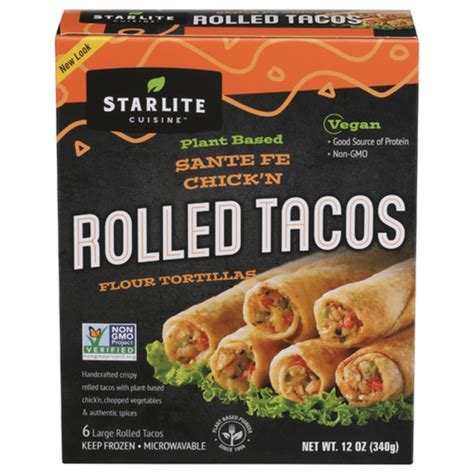 StarLite Cuisine Santa Fe Rolled Tacos, Vegan NonGMO