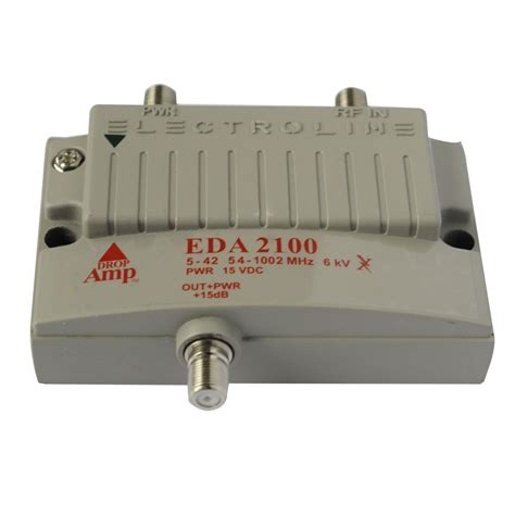 Buy Electroline EDA-2100 1-Port Cable TV HDTV Signal Booster/Amplifier ...