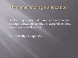 Image result for Explain Dynamic Storage Allocation Techniques