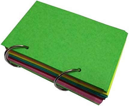 IMPRINT Assorted Color 2 Hole Puched Card Stock, Index Cards - 6 inch x ...