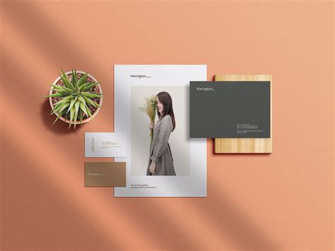Free Branding Stationery Mockup PSD With Shadow - Good Mockups
