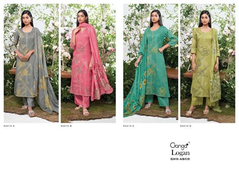 Logan 2410 Ganga Cotton Satin Plazzo Style Suits – Kavya Style Plus