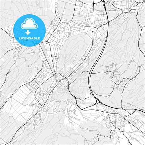 Vector PDF map of Feldkirch, Austria - HEBSTREITS