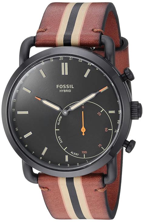 Fossil Commuter Hybrid Smartwatch Analog Black Dial Men's Watch-FTW1183 ...