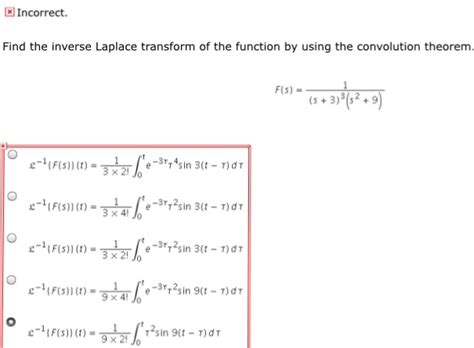 Image result for Inverse Laplace Using Convolution Theorem