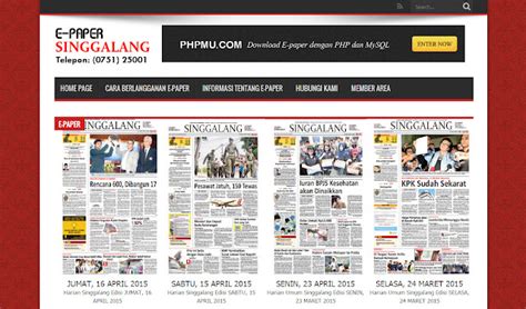 Download Gratis Aplikasi E-paper (Koran Digital) Full Fitur dengan PHP ...