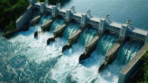 Hydroelectric Dam Power Generation Illustrate a hydroelectric dam ...