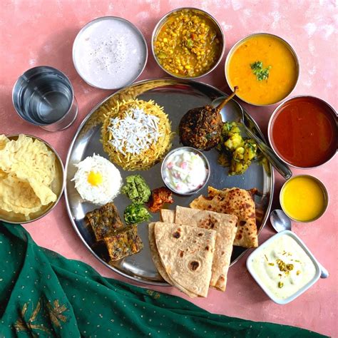 Vegetarian Maharashtrian Thali (Indian Regional Thali) - Cook With Renu