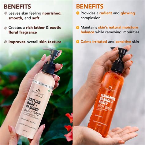British Rose & Mandarin Orange Body wash Set (Pack of 2) – Botanic Hearth