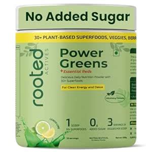 Rooted Actives Power Greens + Essential Reds | Daily Nutrition Powder ...