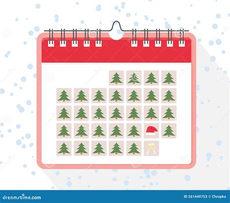 Advent, December Calendar with Indication of Christmas Eve and New Year ...